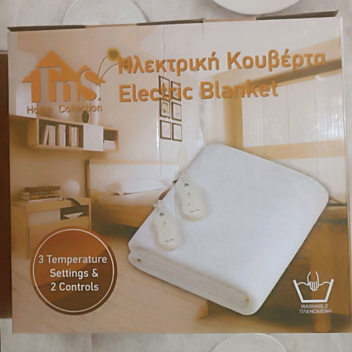 Electric blanket double new with 3 temperature settings and 2 controllers