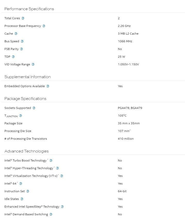 Επεξεργαστής για Laptop Intel Core 2 Duo… - € 11,00 - Vendora