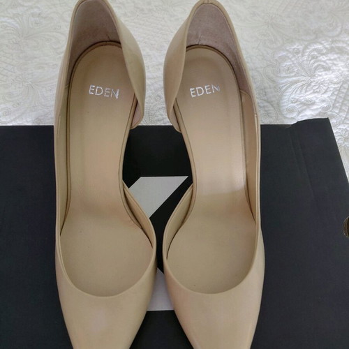 Eden leather pumps new, beige-cream, 9 cm heel