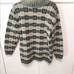 Kookai knitted wool sweater used, black and green