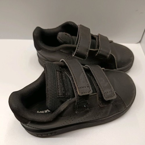 Adidas black athletic shoes size 25 like new