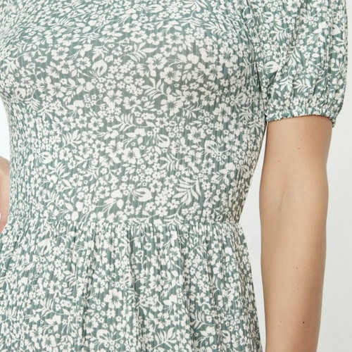 Floral dress size large Trendyol like new white green
