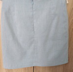 Mini skirt with zipper like new, turquoise, On Line, XS