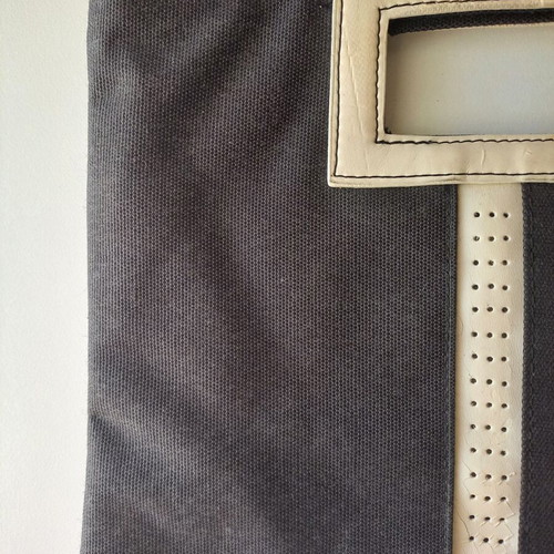 Puma handbag like new, black and beige fabric