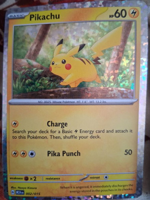 Pokemon Pikachu Card new, holographic design