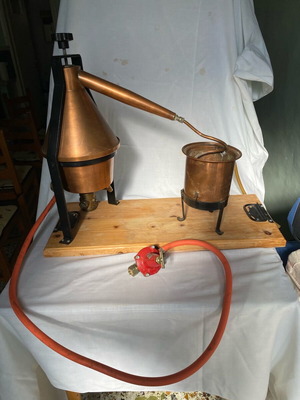 Vintage experimental copper still used