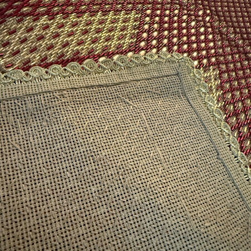Set of 2 handmade embroidered doilies with beads new
