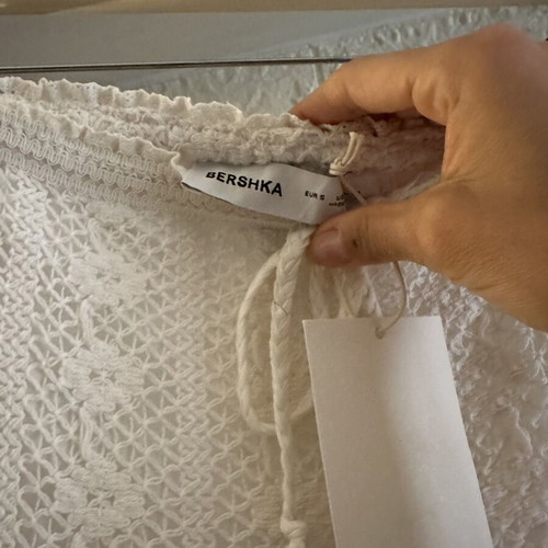 Embroidered pants Bershka new, size S, white
