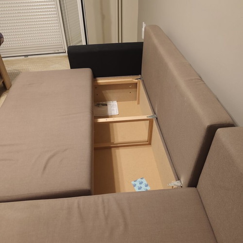 Corner sofa bed with storage space like new