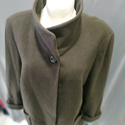 Wool coat with cashmere brown, size XL like new