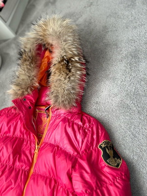Eleven Elf’s Pink Coat like new with goose down and natural fur