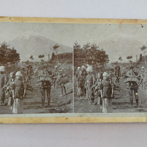 Stereoscopic photo used, The Mountain of Fuji, early 20th century