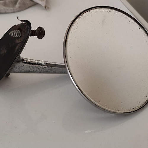 Opel left car mirror used, vintage chrome for Kadett B Rekord C GT