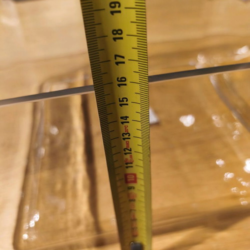 XL butlers low square glass vase like new