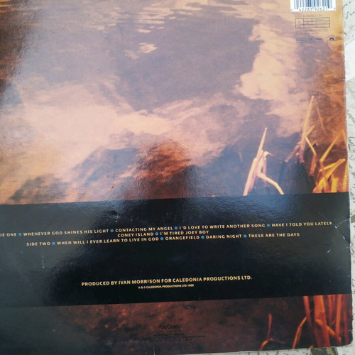 Van Morrison Avalon Sunset LP moderate cover, record in very good condition