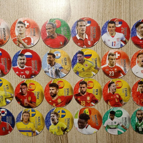World Cup football player tags, missing Messi