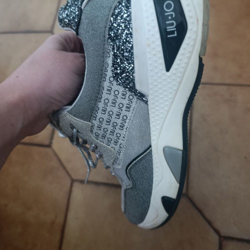 Liu Jo women's sneakers used, black and silver with glitter, size 39