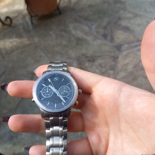 BMW watch new, silver, authentic