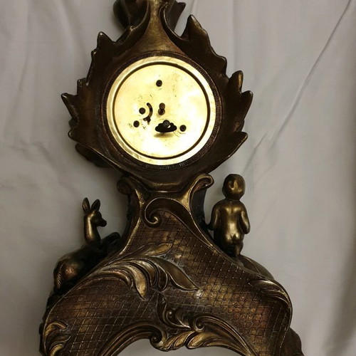 Bronze Vintage Baroque Clock New, Made in West Germany