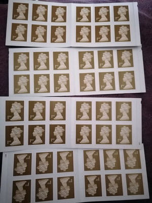 British Royal Mail stamps 2008 like new, 48 pieces