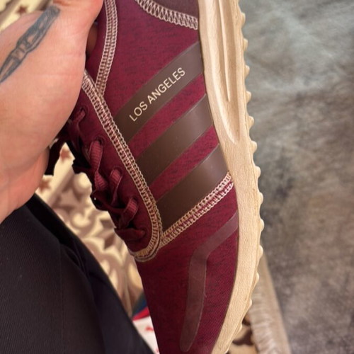 Adidas Los Angeles athletic shoes used, size 39, red