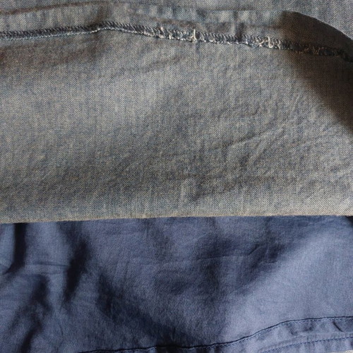 Sarah Lawrence dress like new with denim look and lace details blue