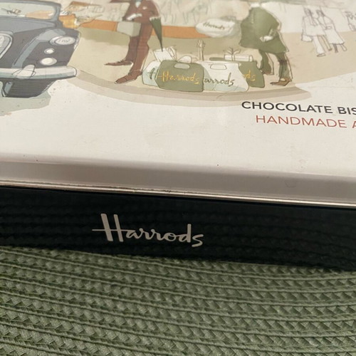 Harrods metal biscuit tin like new