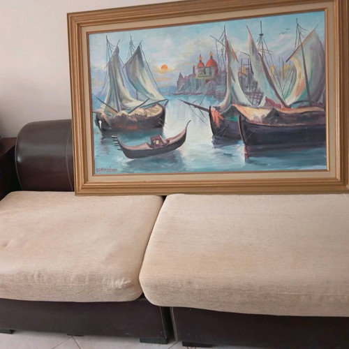 Painting by Dora Bouki like new, 110x73 cm without frame