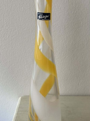 Χειροποίητο γυάλινο βάζο Alicia σαν καινούργιο, made in Poland
