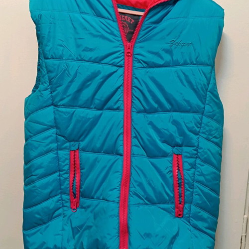 Women's sleeveless jacket like new, blue, size L