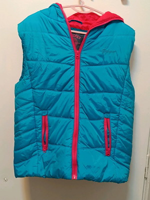 Women's sleeveless jacket like new, blue, size L