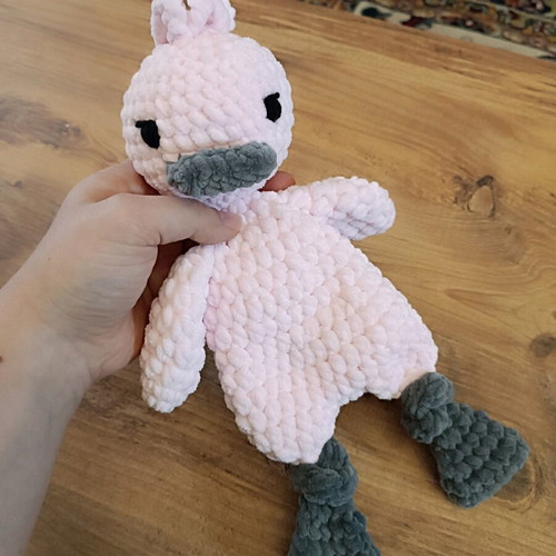 Handmade knitted cuddle duck new