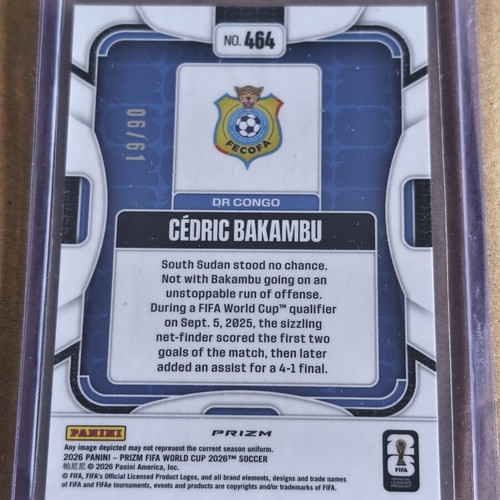 Bakambu Dr Congo Panini Prizm card like new