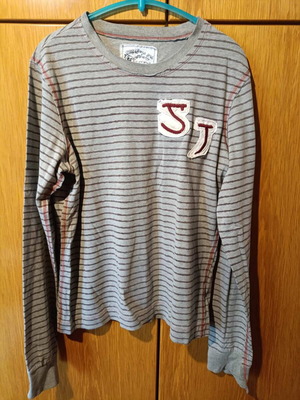Staff Jeans & Co long-sleeve shirt like new, grey with stripes