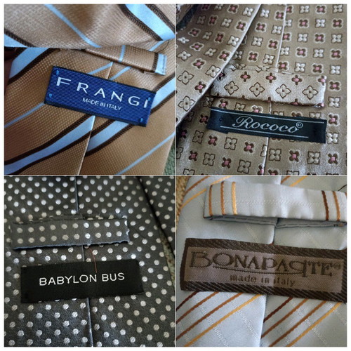 Silk branded ties used, pack of 5 plus 1 gift