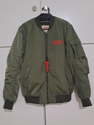 Flight bomber jacket Stranger Things Pull & Bear καινούριο, μέγεθος S, χακί