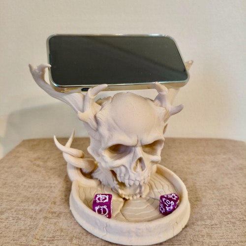 3D printed skull dice tower 16cm new, for dnd/rpg