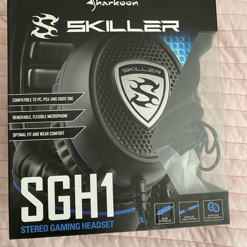 Sharkoon Skiller SGH1 headphones used, wired