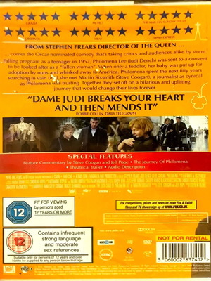 Philomena DVD κωμωδία με Judi Dench και Steve Coogan, καινούργιο, αγγλικοί υπότιτλοι