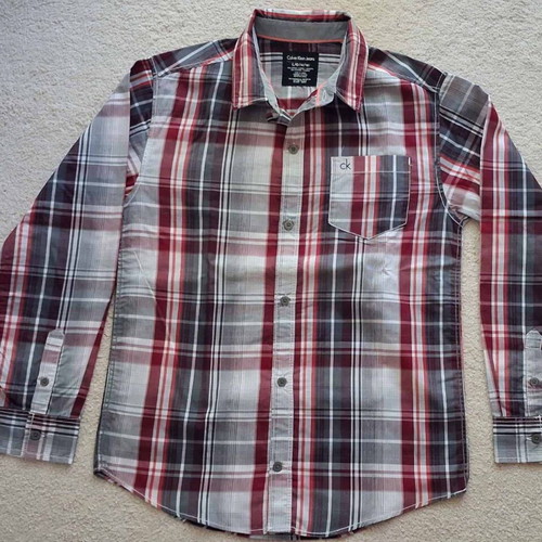 Calvin Klein boys' shirt like new, size Large, multicolor