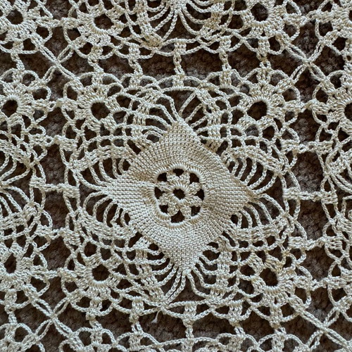 Set of 4 handmade embroidery and lace pieces used