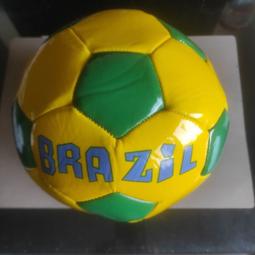 Football ball Brazil official size 5 new, uninflated