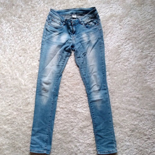 Women's stonewashed denim No29 used, elastic fitted style