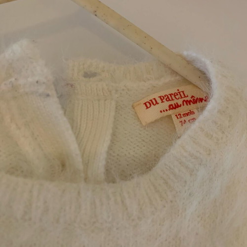 Dpam fluffy pullover for baby girl up to 12 months like new