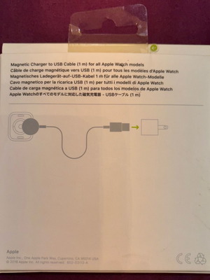 Apple Watch charging cable like new without plug