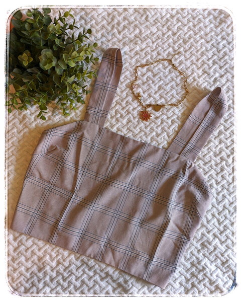 Cute Crop Top [ large ] τοπ καρο