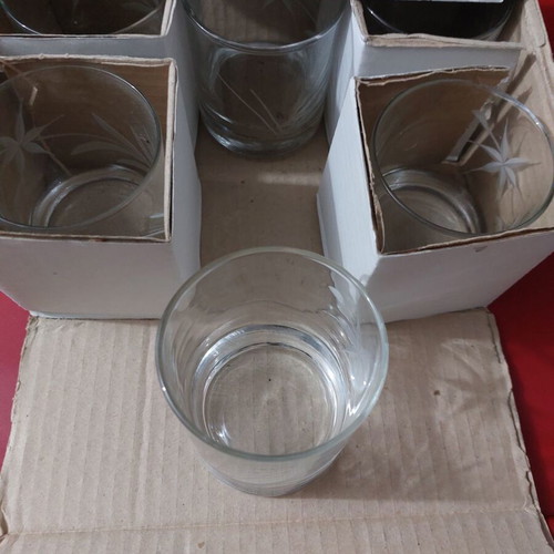 Kronos water and whiskey glass set new, 6+6 pieces