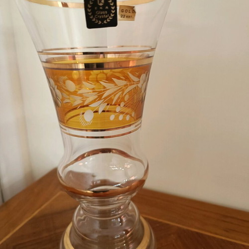 Crystal vase vintage 25 cm like new