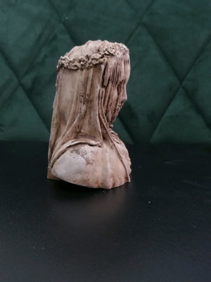 Gypsum statue replica Veiled Lady by Raffaele Monti, new