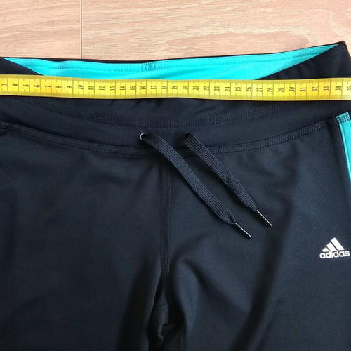 Adidas Climalite women's elastic pants like new, black and turquoise